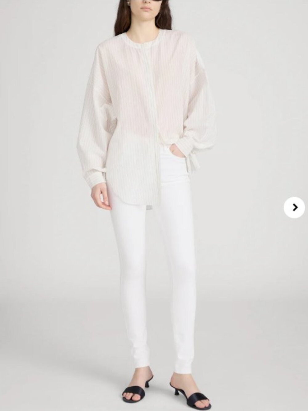 FRAME Le High Skinny Jeans - Size 27- White